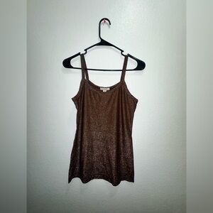 Women’s Glittery Bronze Tank Top